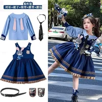 Robe de princesse Zootopia Judy lapin officier de Police robe Lolita dérivés d'animation enfants Cos vêtements cadeaux pour filles 2
