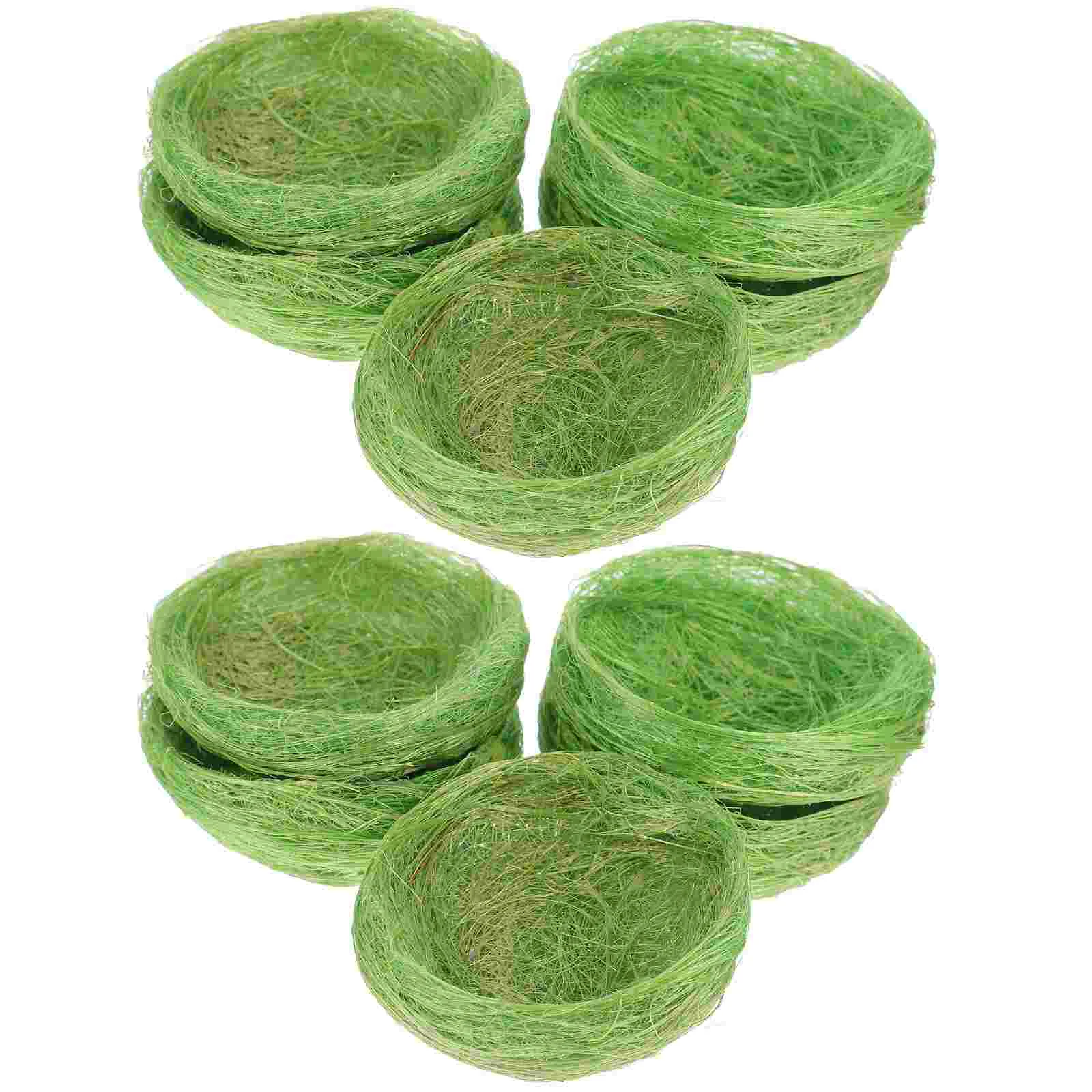 

10Pcs Artificial Bird Nest Country Style Simulation Bird Nest Decoration Craft Photography Props