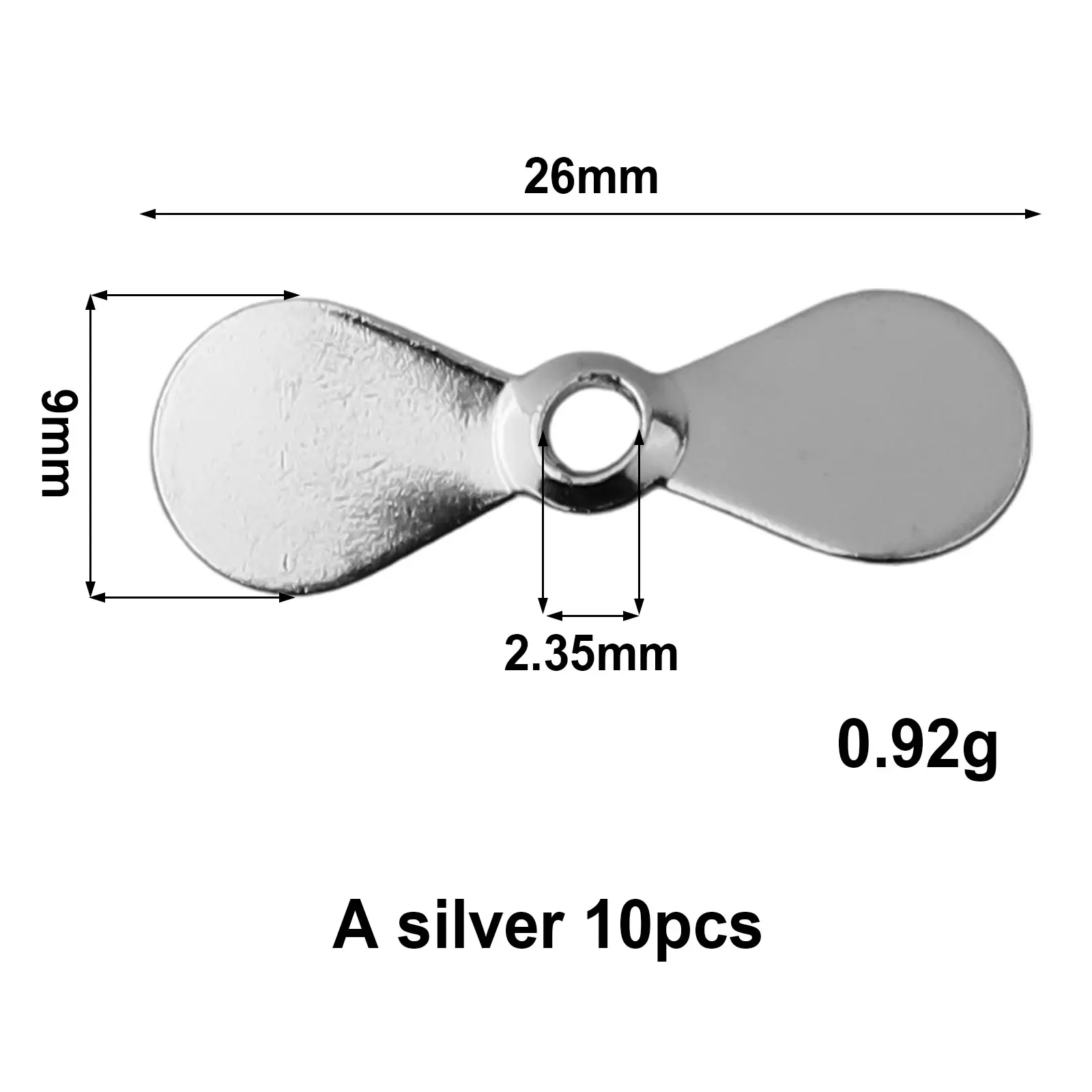 

10Pcs Prop Blades Blades DIY Lures Prop Propeller Spin Spinner Topwater Useful Hot Sale Newest Protable Duable