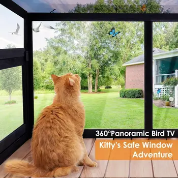 Cat Window Box Window Perch Catio Outdoor Cat Enclosure Bug Proof Wire Grid for Sunbathing Napping Overlooking for, Customized 2