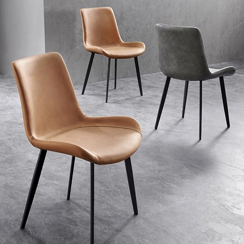 

Metal Desk Modern Ergonomic Dining Chair Nordic Relax Lounge Modern Salon Designer Chair Soft Kursi Minimalist Furniture XY50dc