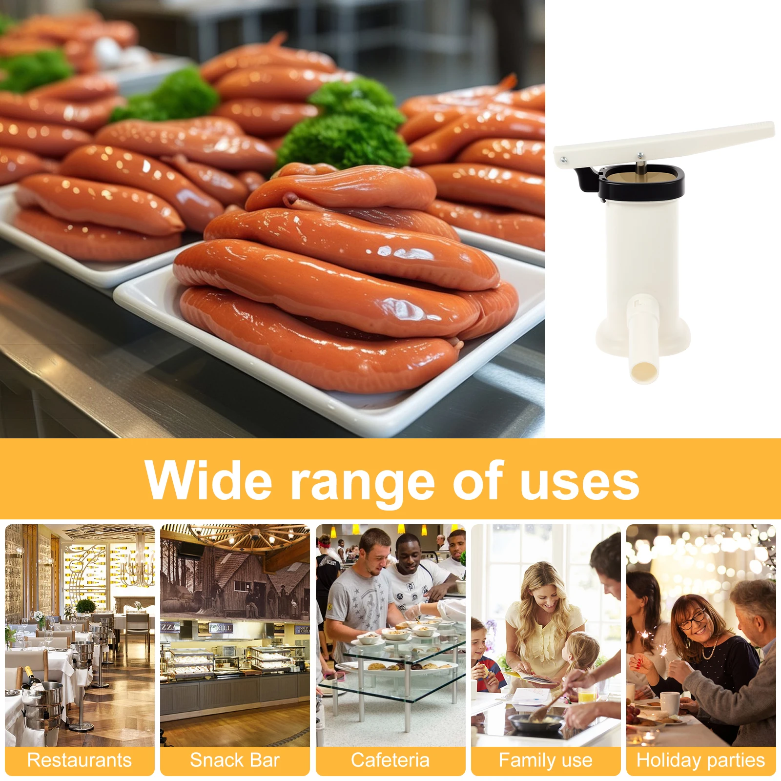 Manual Sausage Stuffer Machine Plastic Vertical Sausage Filling Machine Household Kitchen Homemade Tool Filler