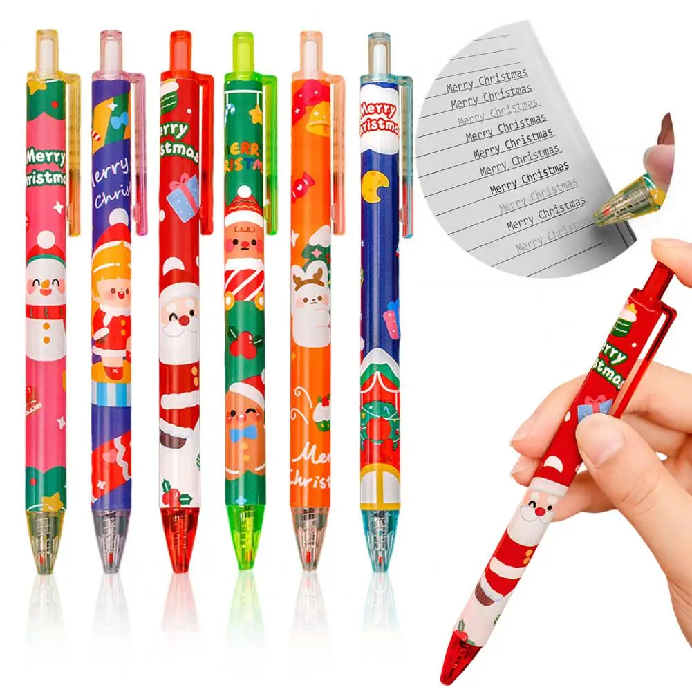 Penne Gel Natalizie Scrapbooking Penne Gel Vibranti Penne A Sfera Natalizie Con Motivi Squisiti Punto Ultra-Fine Per La Scrittura