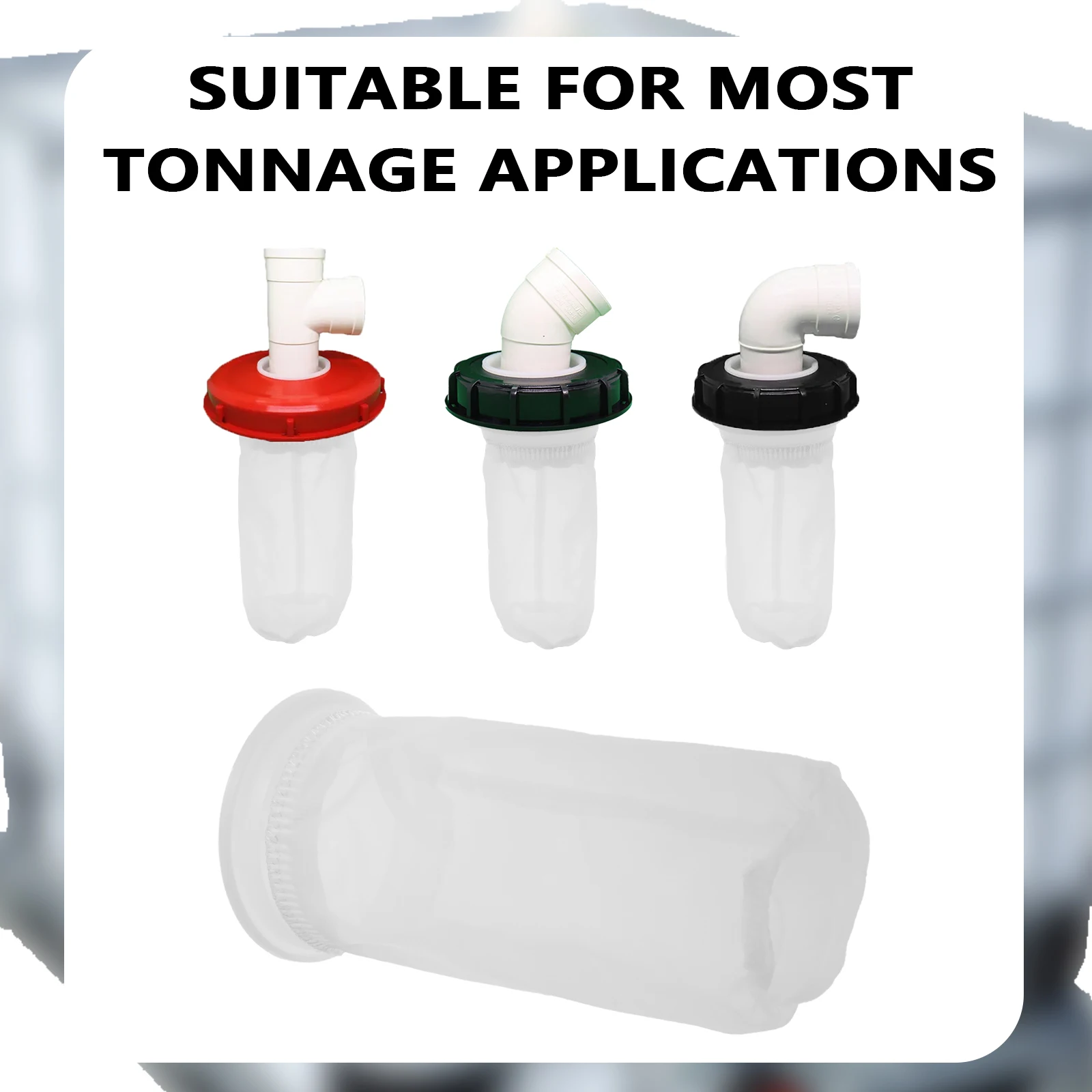 3/6Pcs 4.1x8.26 In IBC Water Tank Breathable Nylon Filter Multifunctional Rain Water Filter for Venting Ton Barrel Plastic Cover