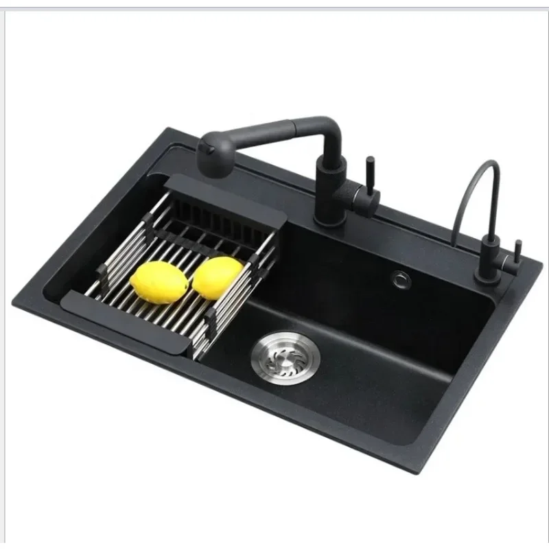 

Good Appearance household cleaning composite granite quartz kitchen sink