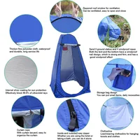 Portable Outdoor Camping Tent Shower Tent Simple Bath Cover Changing Fitting Room Tent Mobile Toilet Fishing Photography Tent 4