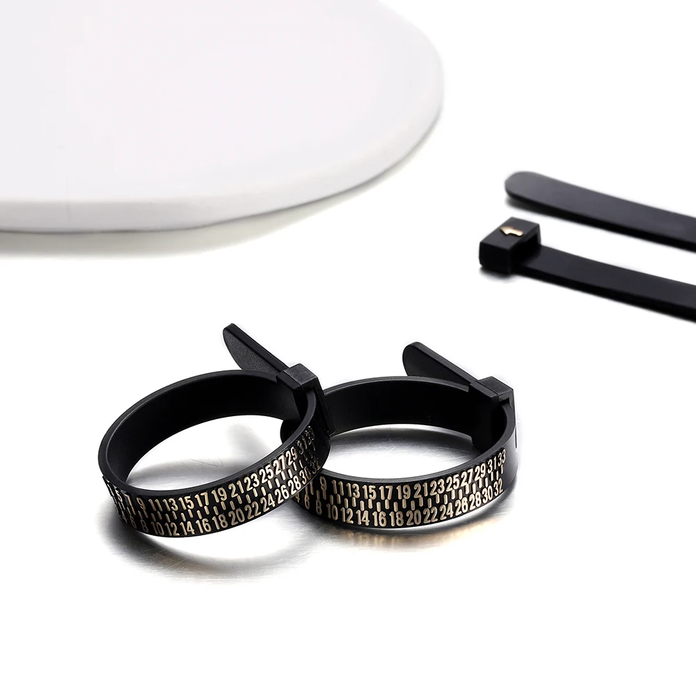 11.5*5*1mm Plastic Ring Sizer Ring Sizing Tool Adjustable US UK