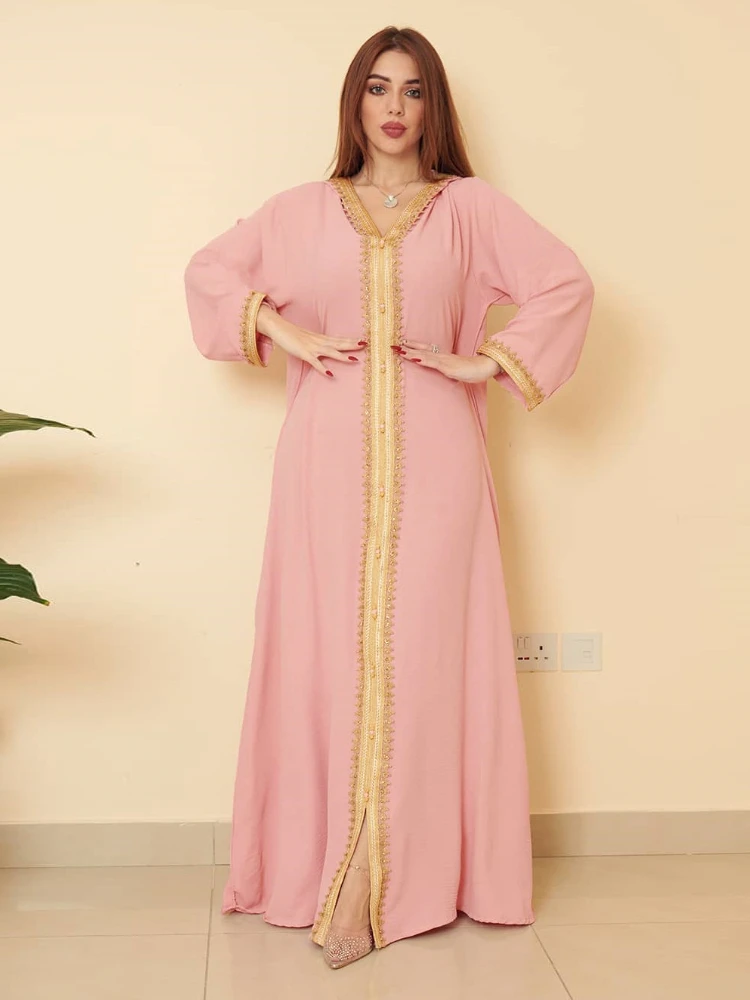 

Morocco Muslim Dress Arab Hooded Women Long Dress Islamic Casual Abaya Party Dress 2023 Kaftan Kimono Turkey Eid Long Vestidos