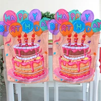 Birthday Chair Cover Colorful Home Party Chair Cover for Kids Birthday Seat Cover Classroom Chair Birthday Dining Room Decor 1