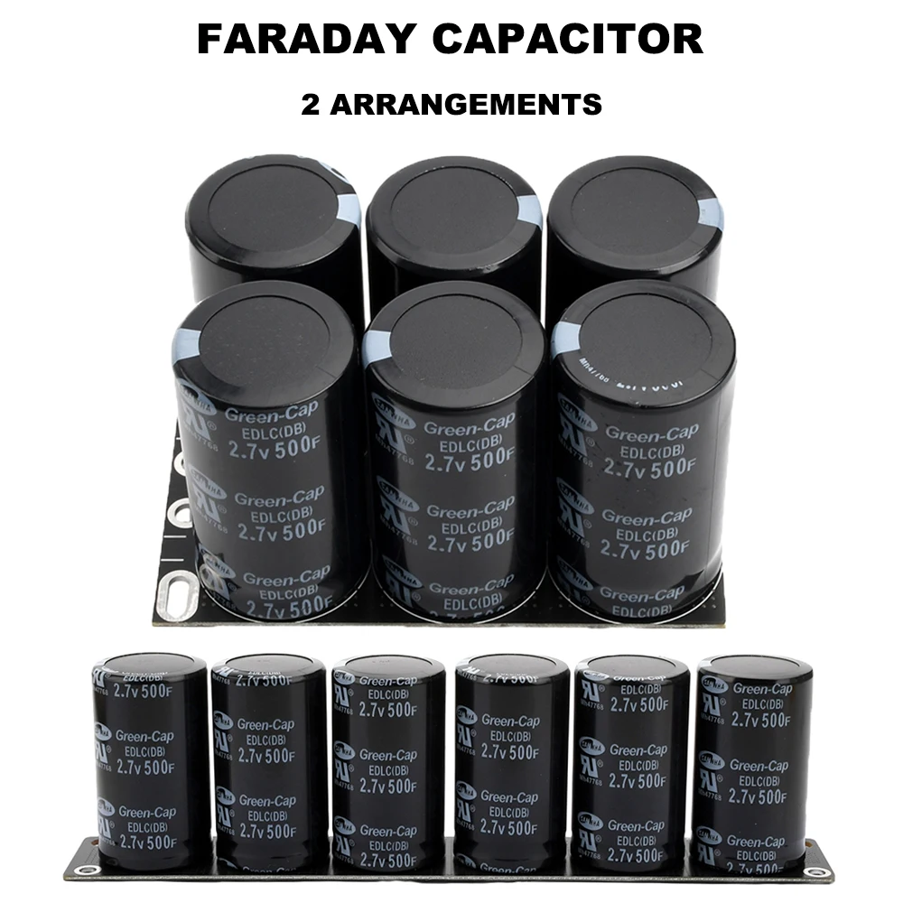 

6PC/Set 500F Farad Capacitor 2.7V 500F Super Capacitor Electrolytic Capacitor Electronic Components Through Hole General Purpose