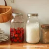 2000ml Glass Mason Jar Wide Mouth with Airtight Metal Lid Safe for Fermenting Kombucha Kefir - Pickling Storing Canning BPA-Free 4
