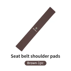 Luxurious Suede Seat Belt Cover Shoulder Protector (Brown - 1PCS)