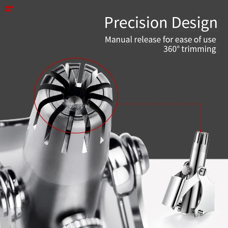 Nose Hair Trimmer for Men Stainless Steel Manual