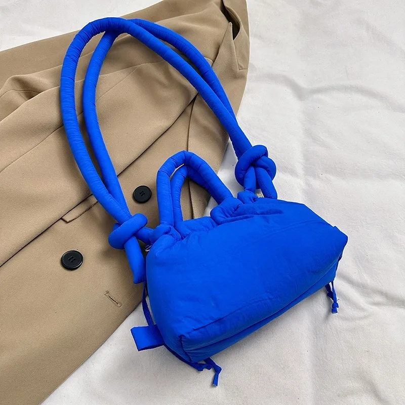 ตัวเลือกสินค้า กระเป๋าถือแฟชั่นเกาหลี กระเป๋าสะพายข้าง กระเป๋า Mini Tote ผ้า Soft Dacron สำหรับผู้หญิง