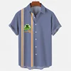 2024 new summer men's shirt loose 3D pattern clover element printed casual daily short-sleeved shirt S-5XL 5