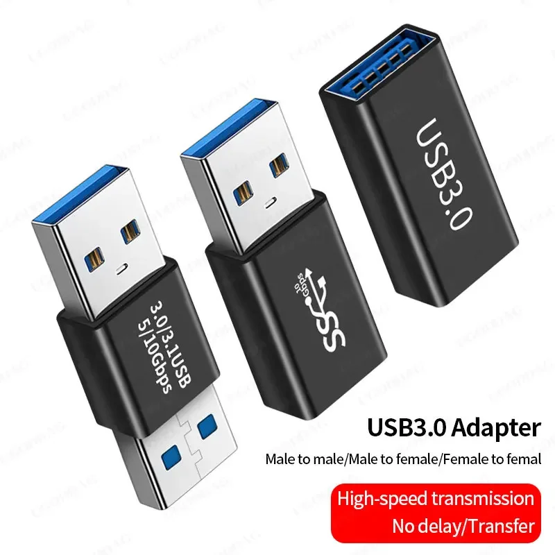 USB 3.0 Connector USB To Adapter 5Gbps Gen1 Male to Male Female Converter SSD HDD Cable Extender 3.0 Extension Plug usb adapter usb adapter cable usb extension adapter usb cable adapter conversion cable adapter type to usb adapter