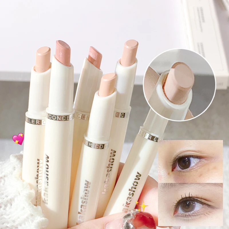 Double-head Concealer Pen Silkworm Lying Brightening Tear Groove Conceal Acne Spot Face Makeup Base Foundation Cream Brush face concealer face concealer pen color concealer concealer cream foundation concealer