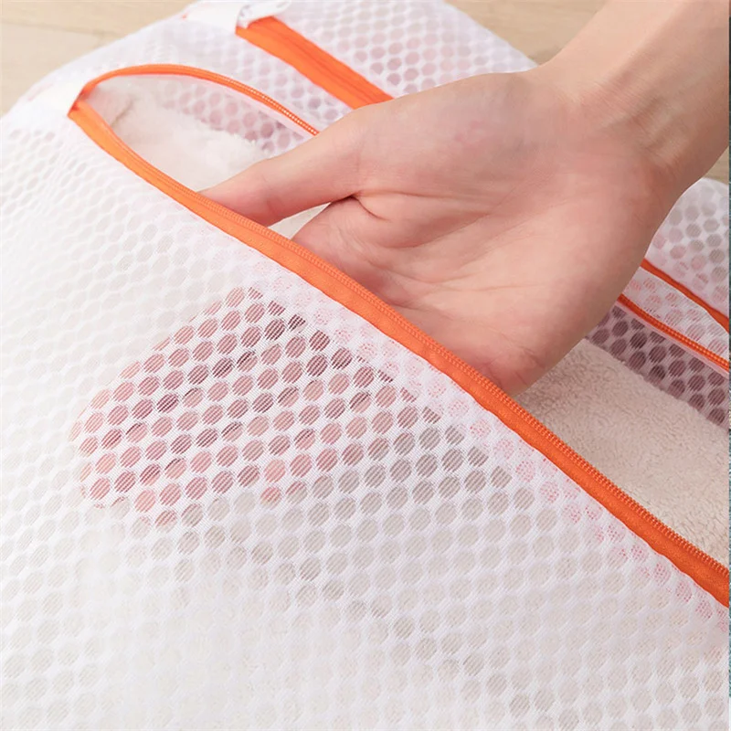 1PC Large Capacity Storage Hanging Bags Double Layer Zipper Underwear Washing Laundry Bag Multifunctional Wardrobe Organizer 4