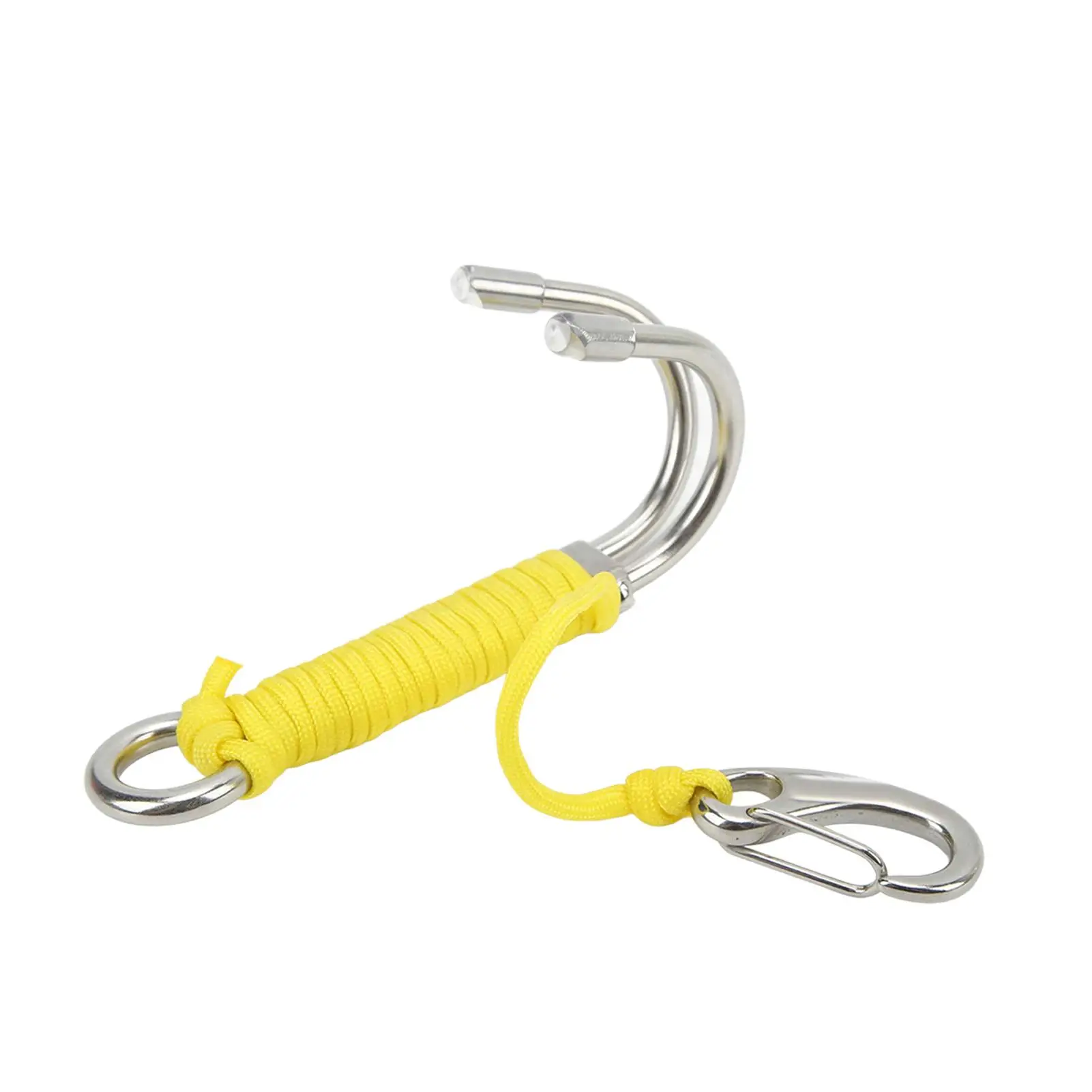 Stainless Steel Double Dual Hook Drift with Line for Cave Diving Accessories