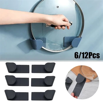 6/12 PCS Self-Adhesive Pot Lid Holder Racks 1