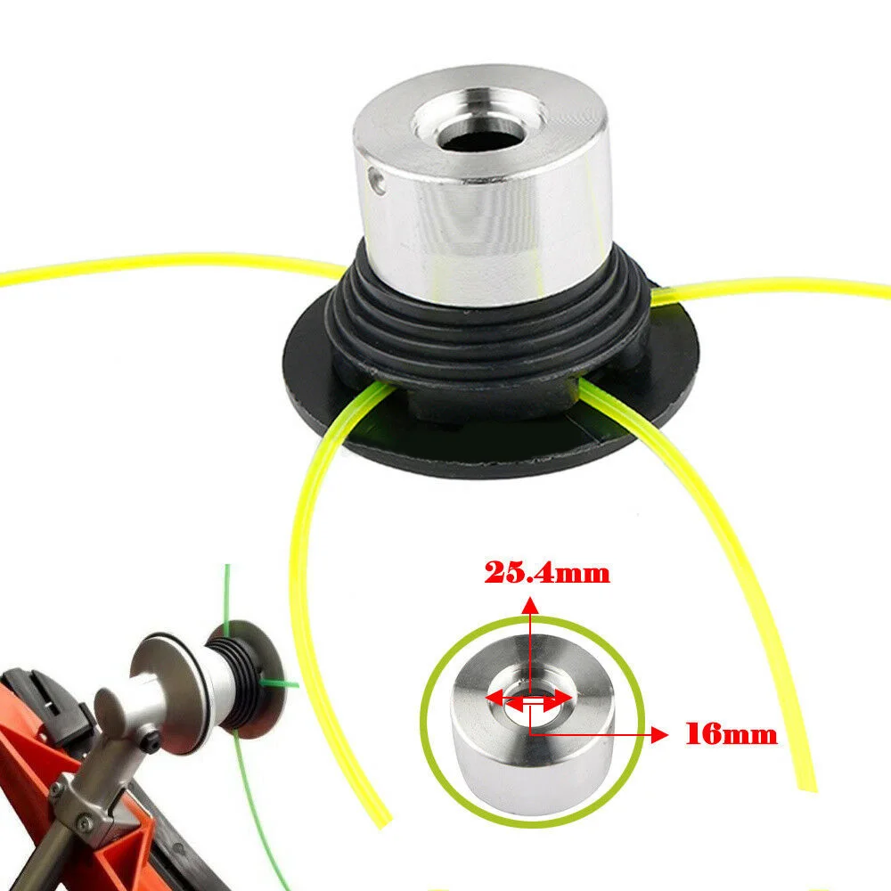 

1 шт. Резьбовая головка 16 мм + 2 режущих резьбы, универсальная Подвижная головка для кустореза, стриммера, триммера для газона, сада, газонокосилки, замена