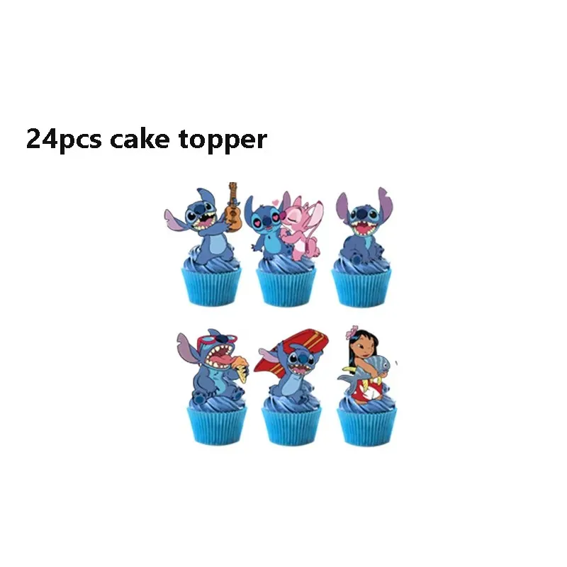 Lilo & Stitch Taart Toppers - Set van 1/25 stuks