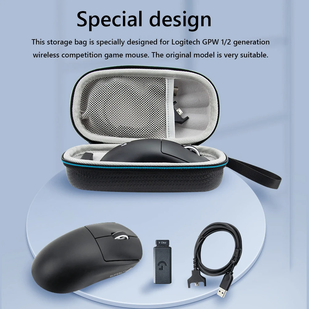 Waterproof Mouse Cover Portable Zipper Hard EVA Mice Storage Bags thumbnail 2