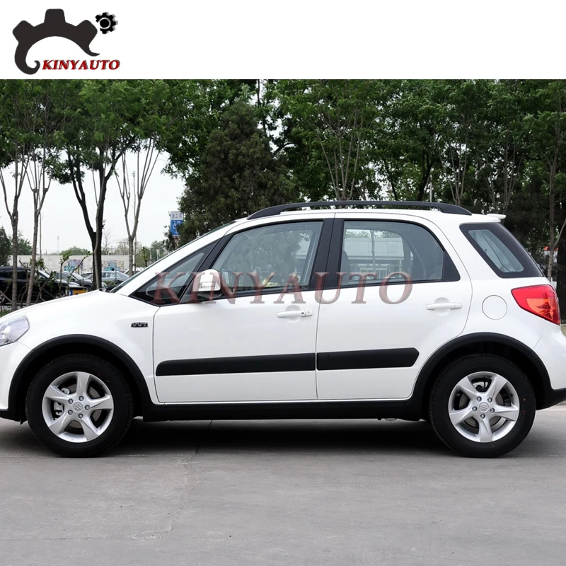 For Suzuki SX4 Side Moulding Chrome Front Rear Door Garnish Anti-scratch Strip Trim Protector Plate