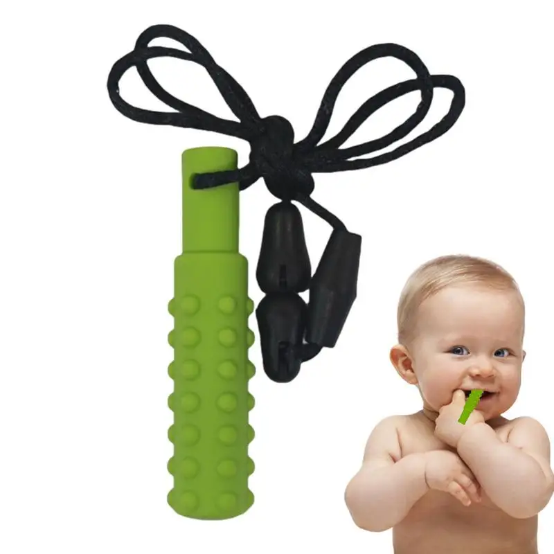 

Жевательные ожерелья для сенсорных детей, детская силиконовая Жевательная мягкая и эластичная искусственная игрушка на день рождения