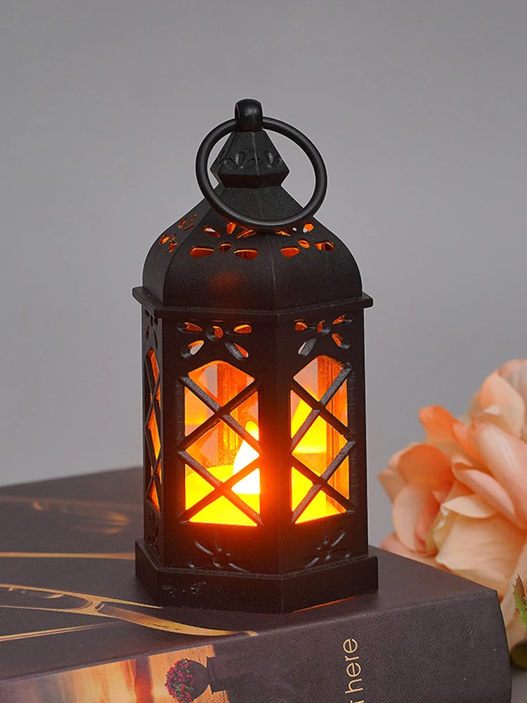 Vintage LED Candle Lantern Flameless Flickering Outdoor Indoor Hanging Decor for Garden Party Festival Atmosphere Lighting
