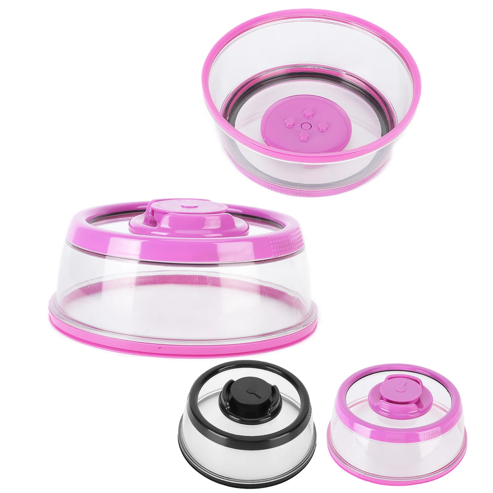 Tight Food Container Plate Platter Lid Vacuum Fresh Cover Vacuum Air-Tight Food Sealer Lid Reusable for Kitchen for Restaurant