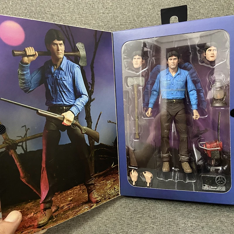 Neca The Evil Dead Ash Action Figure Ultimate 41971 40Th Anniversary Mobile Cllectable Model Toys Doll Christmas Horror Gifts