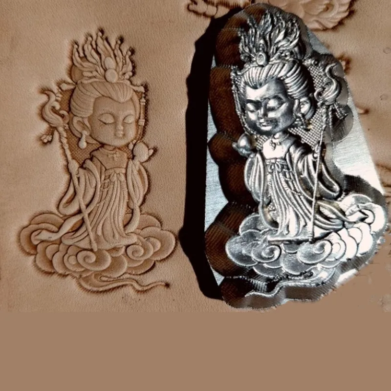 Journey to the West Metal Stamp Set-4pcs Aluminum Alloy 3D Embossing Mold for Leathercraft 68x58/67x43/65x38/79x58mm ﻿