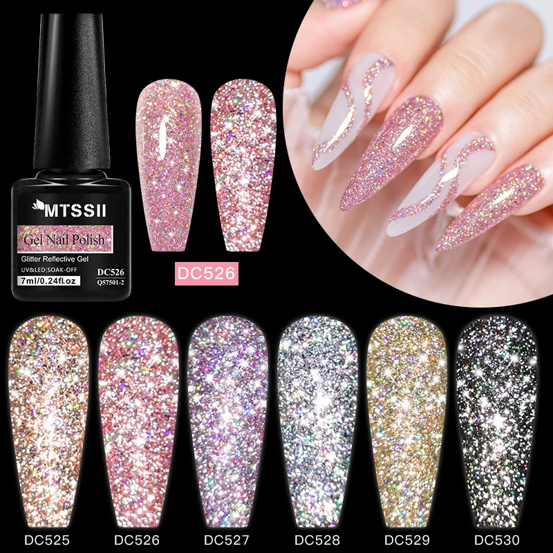 Reflective Glitter Effect Under Light