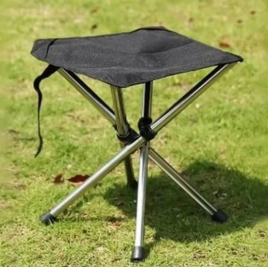 Sgabello Treppiede da Esterno Portatile Telescopico Pieghevole per Campeggio, Sedia da Spiaggia, Attrezzatura da Pesca - immagine 3