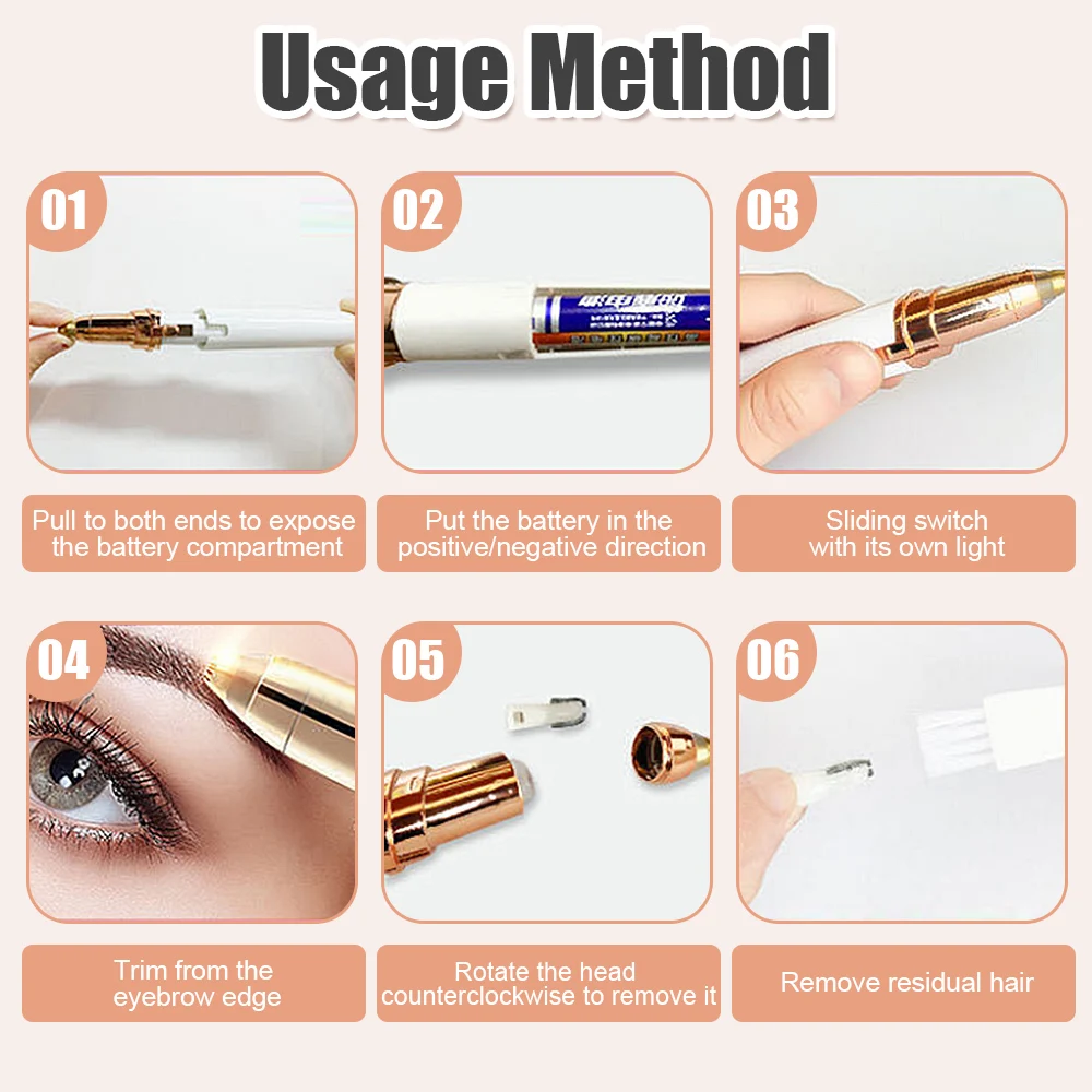 Electric Eyebrow Trimmer Women's Mini Portable Hair Remover Shaver Eyebrow Shaper Body Face Shaving Machine Beauty Tool eyebrow trimmer set,eyebrow trimmer blade,hair remover,eyebrow trimmer,face shaver,facial hair remover,hair shaver