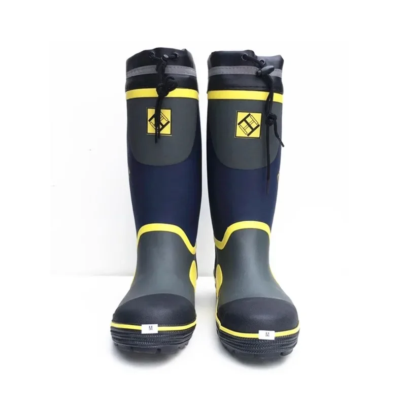 Steel Toe Fishing Boots, Waterproof Anti-Puncture Work Boots for Men,Insulated High-Cut Rubber Rain Boots,Slip-Resistant Waders