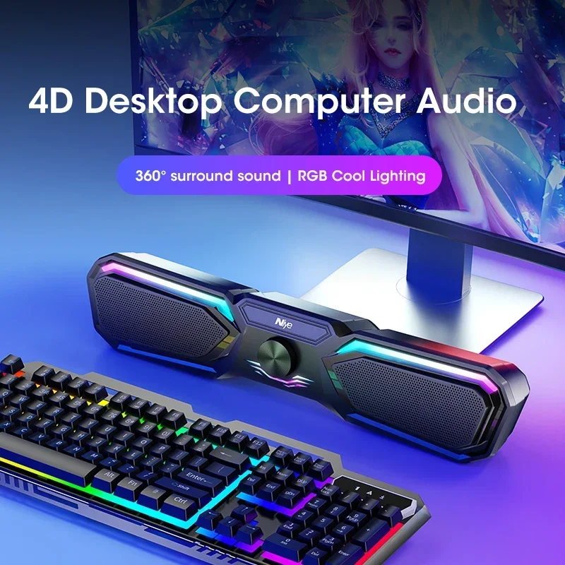 4D Surround Speaker Dual Speakers Dual Diaphragm Wireless Bluetooth USB Power Supply High-quality Portable Speaker Music Box