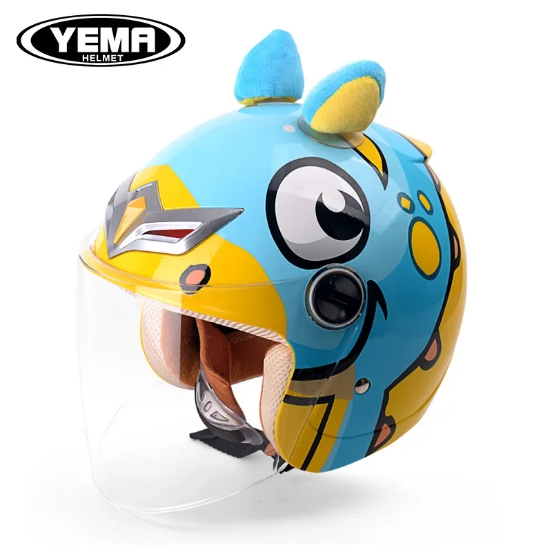 

Детский мотоциклетный шлем YEMA, теплый удобный защитный шлем для детей 3-9 лет