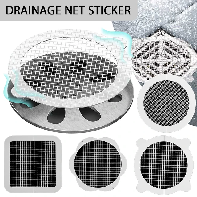 30pcs Disposable Shower Drain Hair Catchers Household Floor Drain Cover  Self-adhesive Trash Filter For Bathroom Accessories Sets