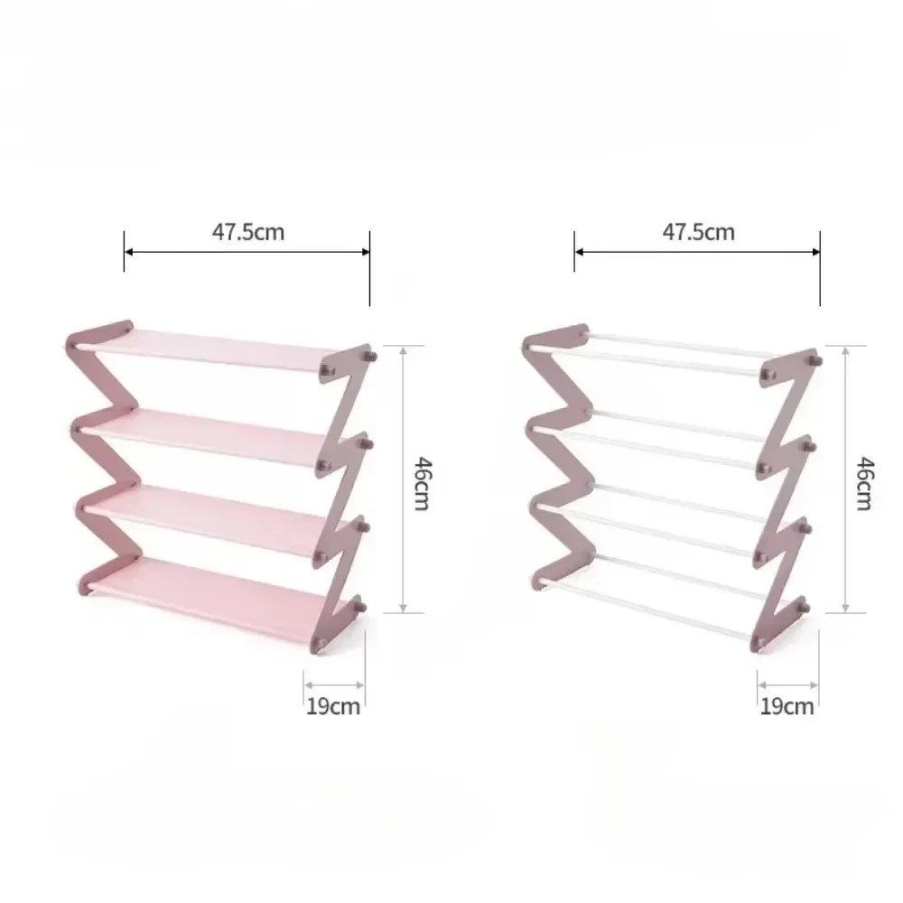 Z-shaped Shoe Rack Simplicity High Load-Bearing Dormitory Large Capacity Shoe Organizer Fashion Design Household Shoes Hanger