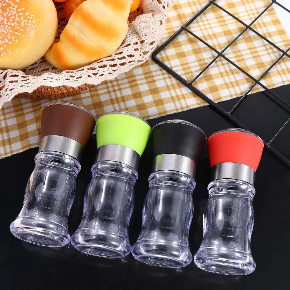 1PC Manual Salt Pepper Mill Grinder Seasoning Bottle Spice Grinding Containers Adjustable Mill Kitchen Gadgets salt and pepper grinder nut spice grinder herb spice grinder