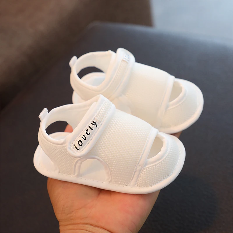 Infant Toddler Soft Sole Anti-Slip Sneakers Lightweight Breathable Mesh First Walkers Closed Toe Sandals Baby Boys Girls