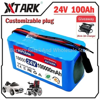 24V 100000mAh 7S3P 18650 Lithium 29.4V 24V Lithium Battery Wheelchair battery 7s3p Battery Pack for Bicycle