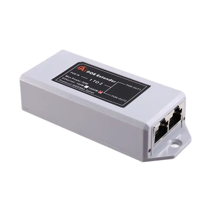 AB97-Professional 1000Mbps 2포트 기가비트 POE 익스텐더, IP 카메라, NVR, AP 커버리지 최대 100M 확장 - IEEE 802.3Af/A