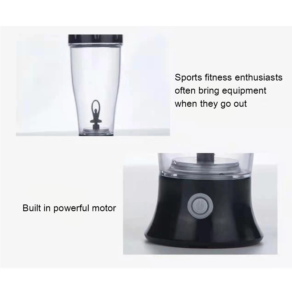 450ml Automatic Self Stirring Protein Shaker Bottle Electric Portable  Movement Mixing Water Bottle Sports Shaker Cup
