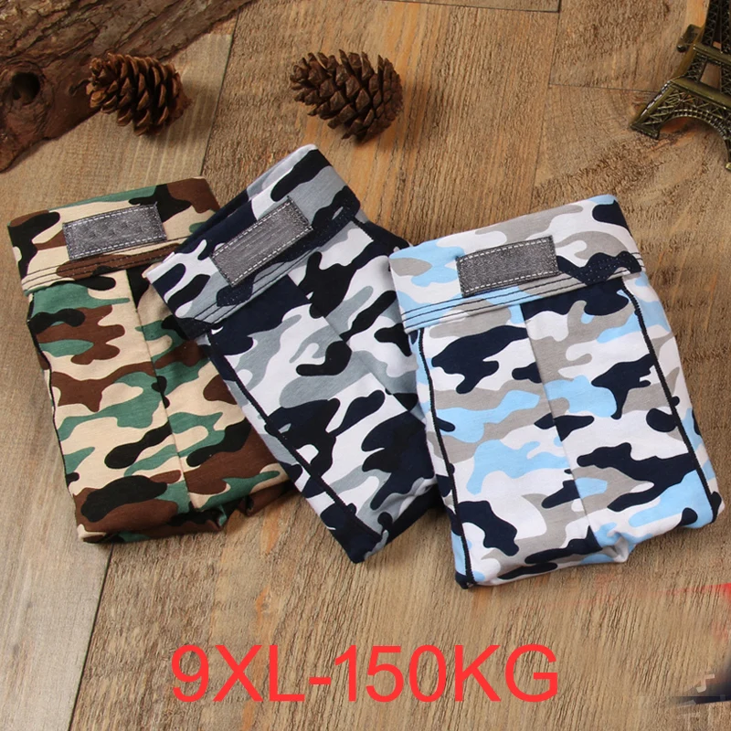 

Large Size Male Modal Underwears Loose Boxers Oversized Panties 9XL 8XL7XL Camouflage Big Yards Men's Boxer Plus Size