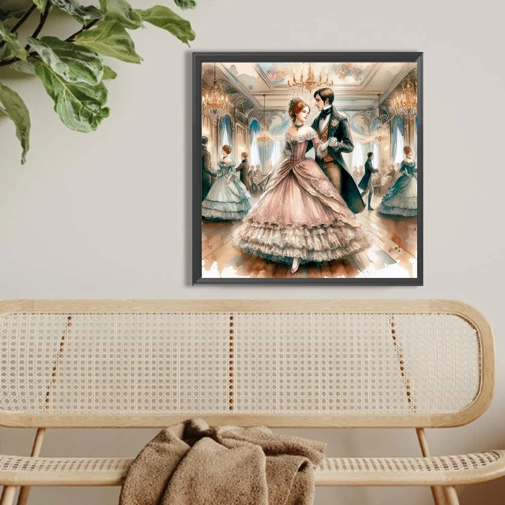 40x40cm 뷰티 5D DIY 풀드릴 원형 다이아몬드 페인팅 키트 (홈 벽 장)