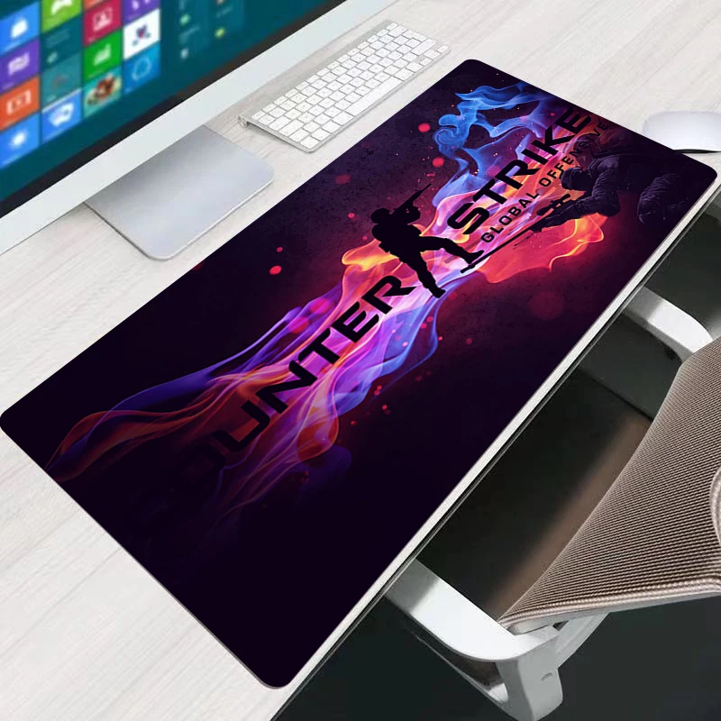 

CS GO New Large Gaming Mousepad XXL Cartoon Natural Rubber Anti-slip Home Office Laptop Mouse Mat Non-slip and Durable Deskmat