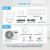 11000 BTU Wifi Enabled Mini Split Air Conditioner & Heater 17 SEER2 115V Inverter Ductless Wall AC Unit with Pre-Charged 6